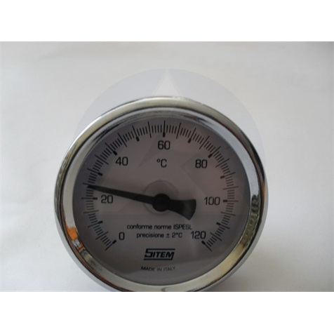 Kazánhőmérő D63mm, 1/2" (5cm, Bimetál 0+120 °C)